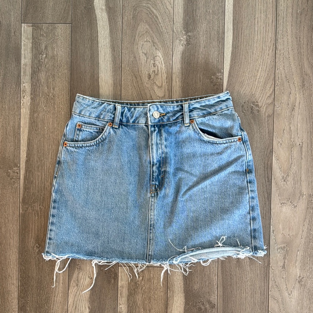 Topshop Moto Denim Mini Skirt Size 6